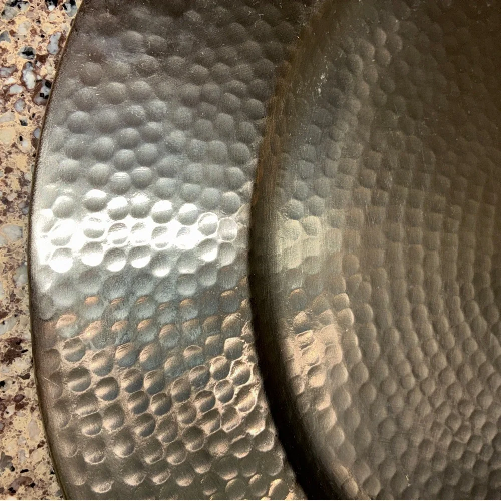 8 Pier 1 Textured Silver Decorative Charger Plate